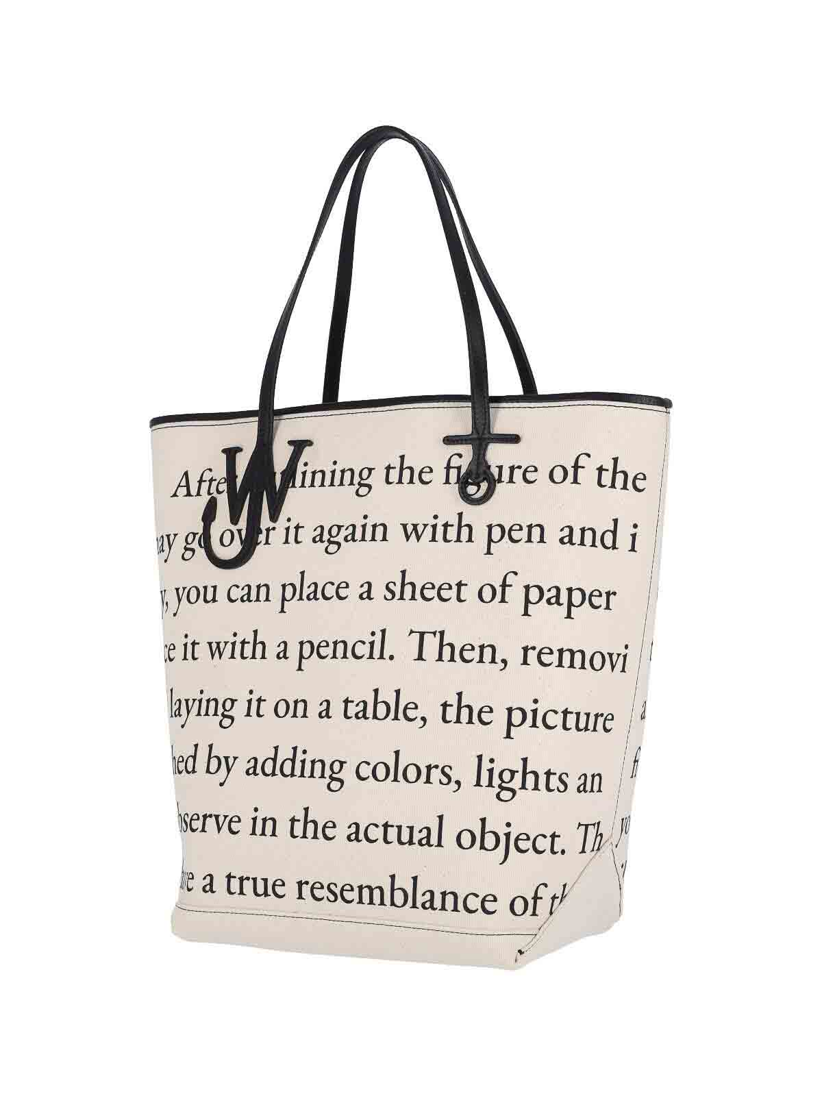 Jw Anderson J. W. Anderson Structured Tote Bag With Contrasting Black Trim