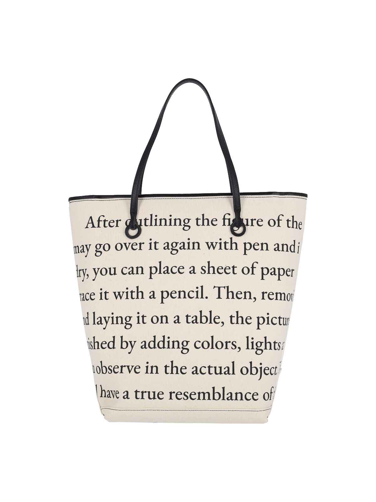 Jw Anderson J. W. Anderson Structured Tote Bag With Contrasting Black Trim