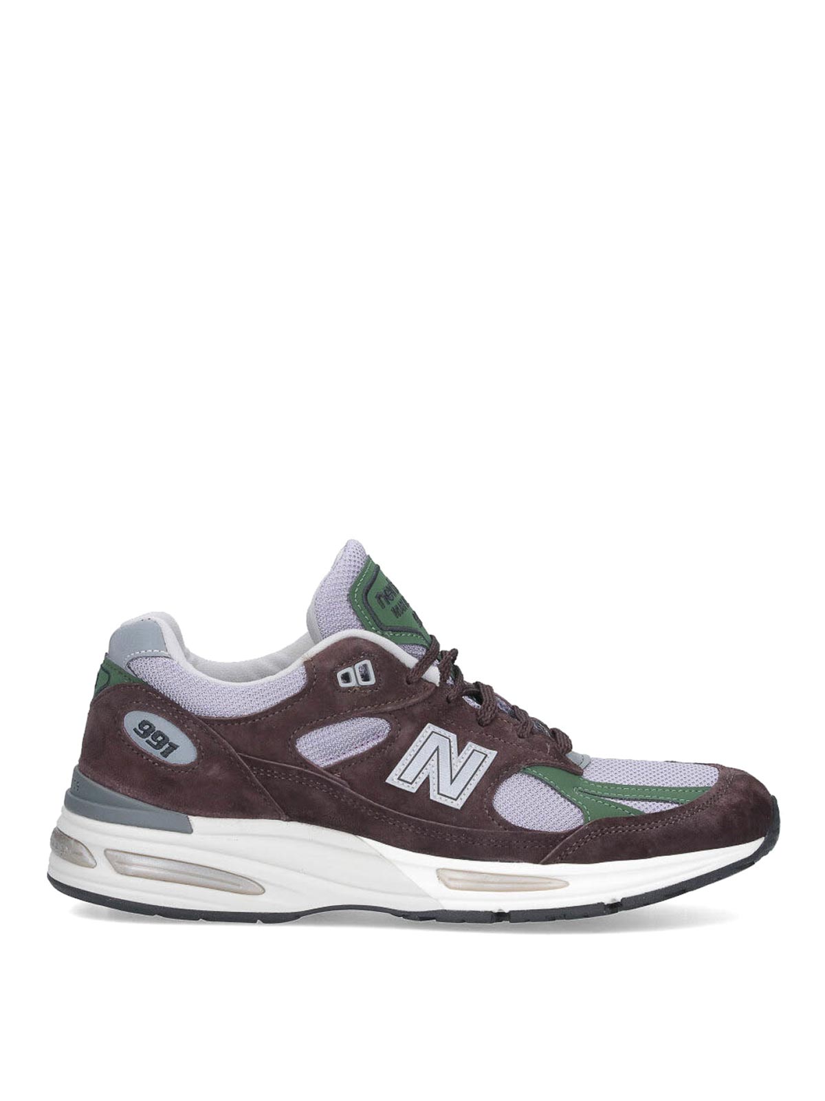 New Balance Suede And Mesh Panel Sneakers In Burgundy