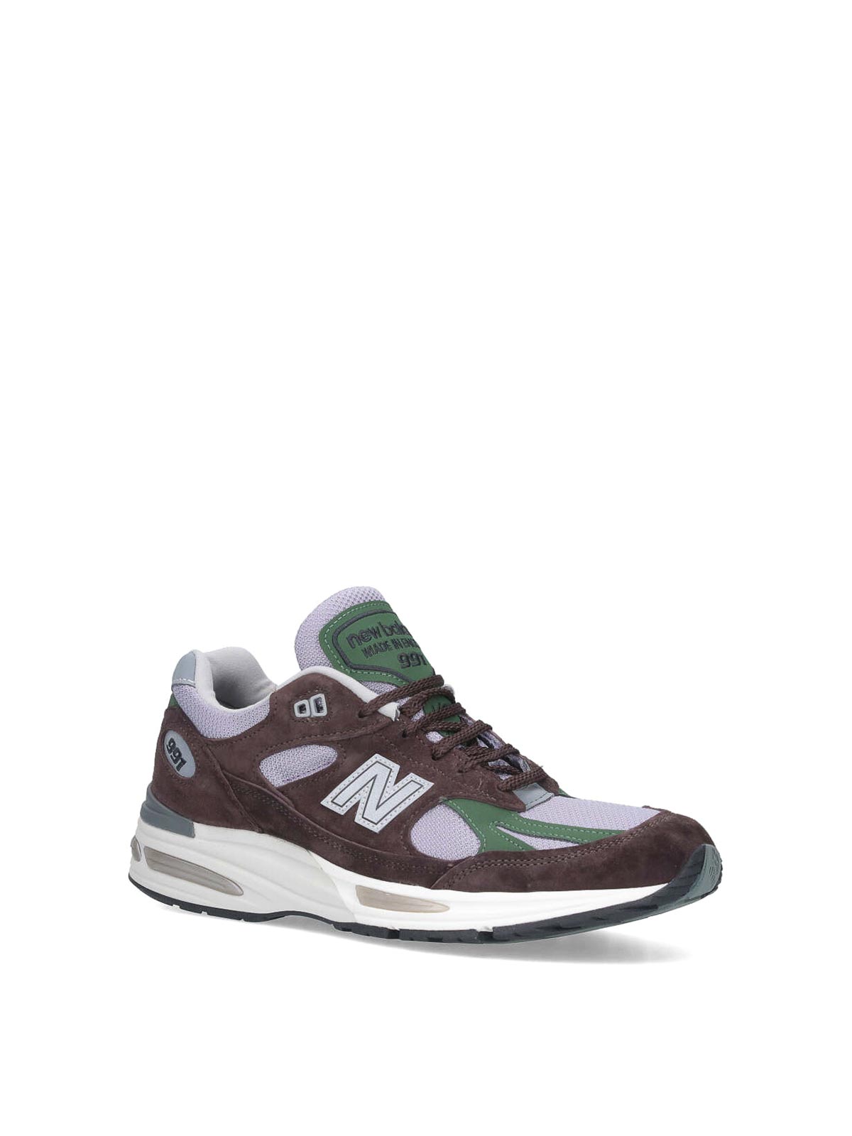New Balance Suede And Mesh Panel Sneakers In Burgundy