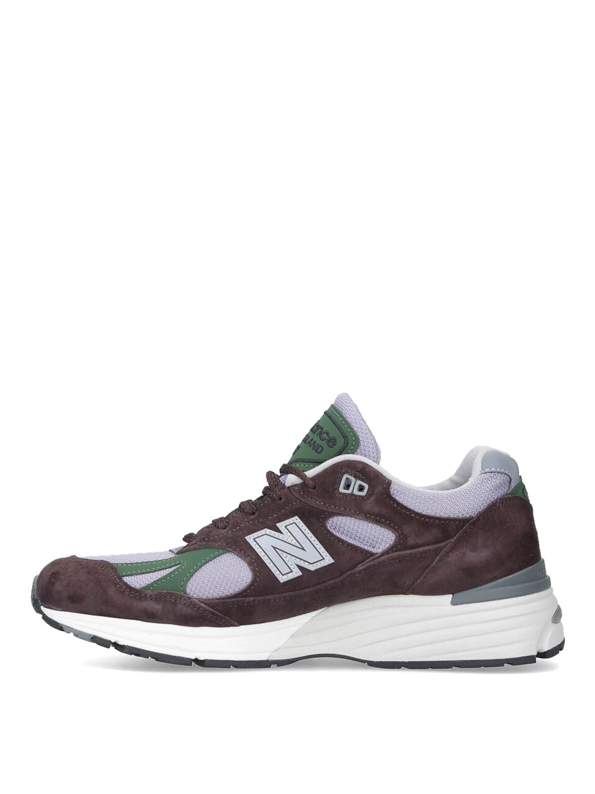 New Balance Suede And Mesh Panel Sneakers In Burgundy