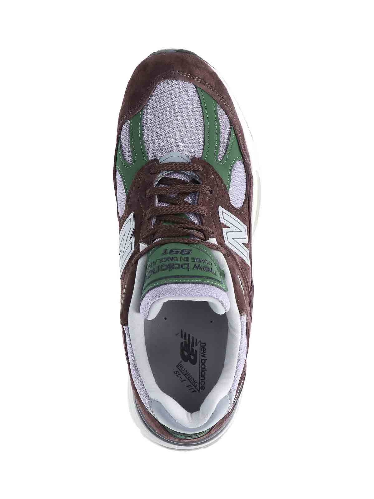 New Balance Suede And Mesh Panel Sneakers In Burgundy