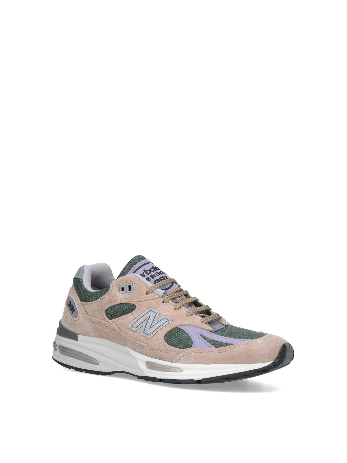 New Balance 991 Beige Suede Blend Sneakers In Neutral