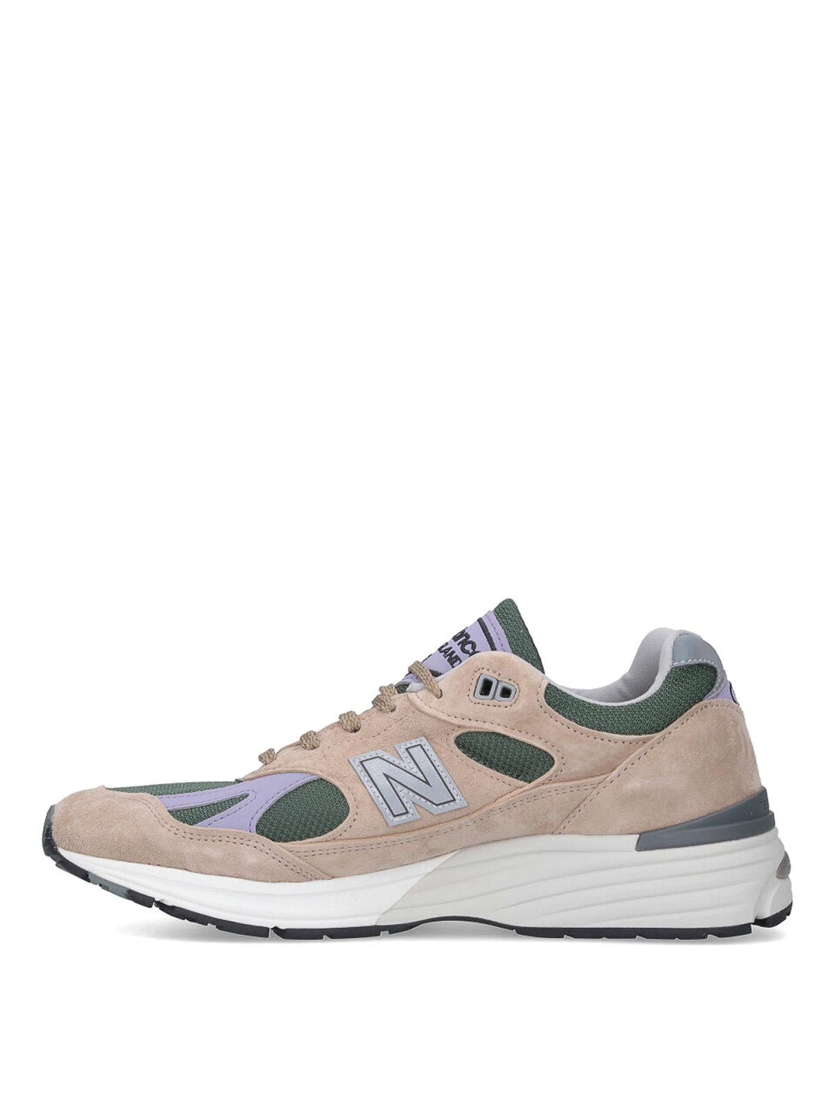 New Balance 991 Beige Suede Blend Sneakers In Neutral