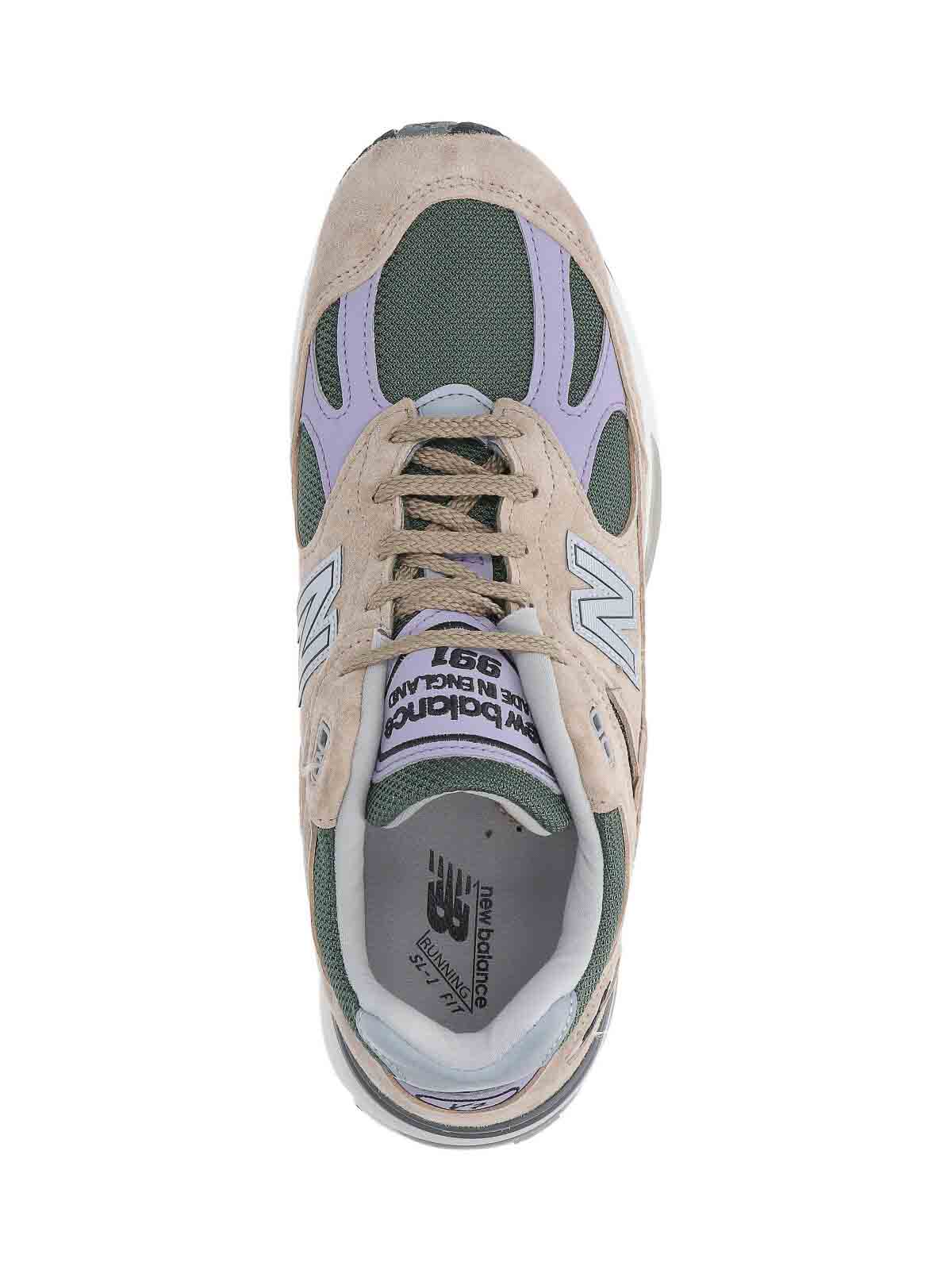 New Balance 991 Beige Suede Blend Sneakers In Neutral