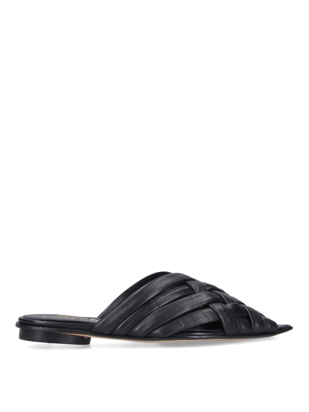 Alexander Hotto Woven Sandals - Black In Black