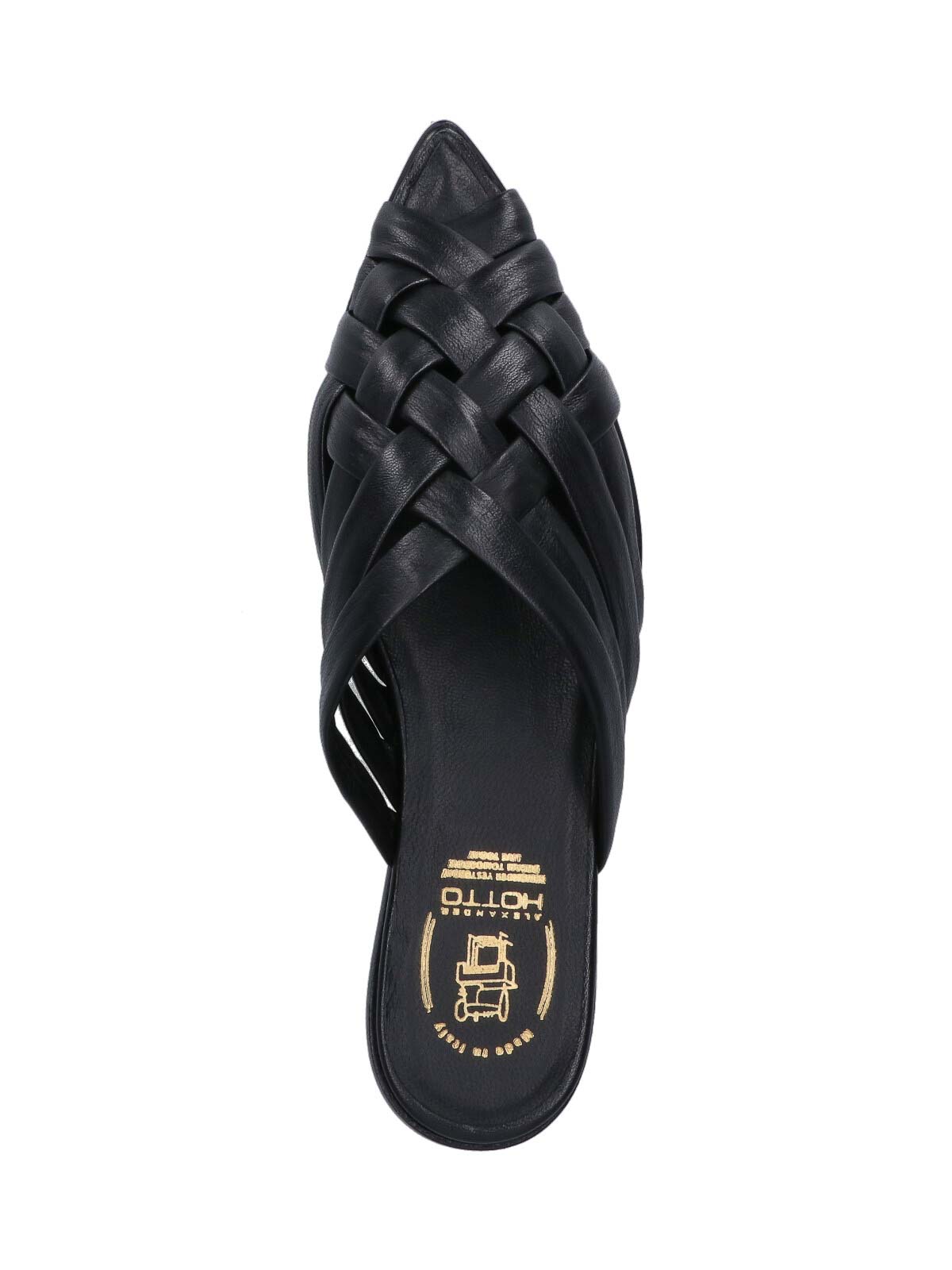Alexander Hotto Woven Sandals - Black In Black
