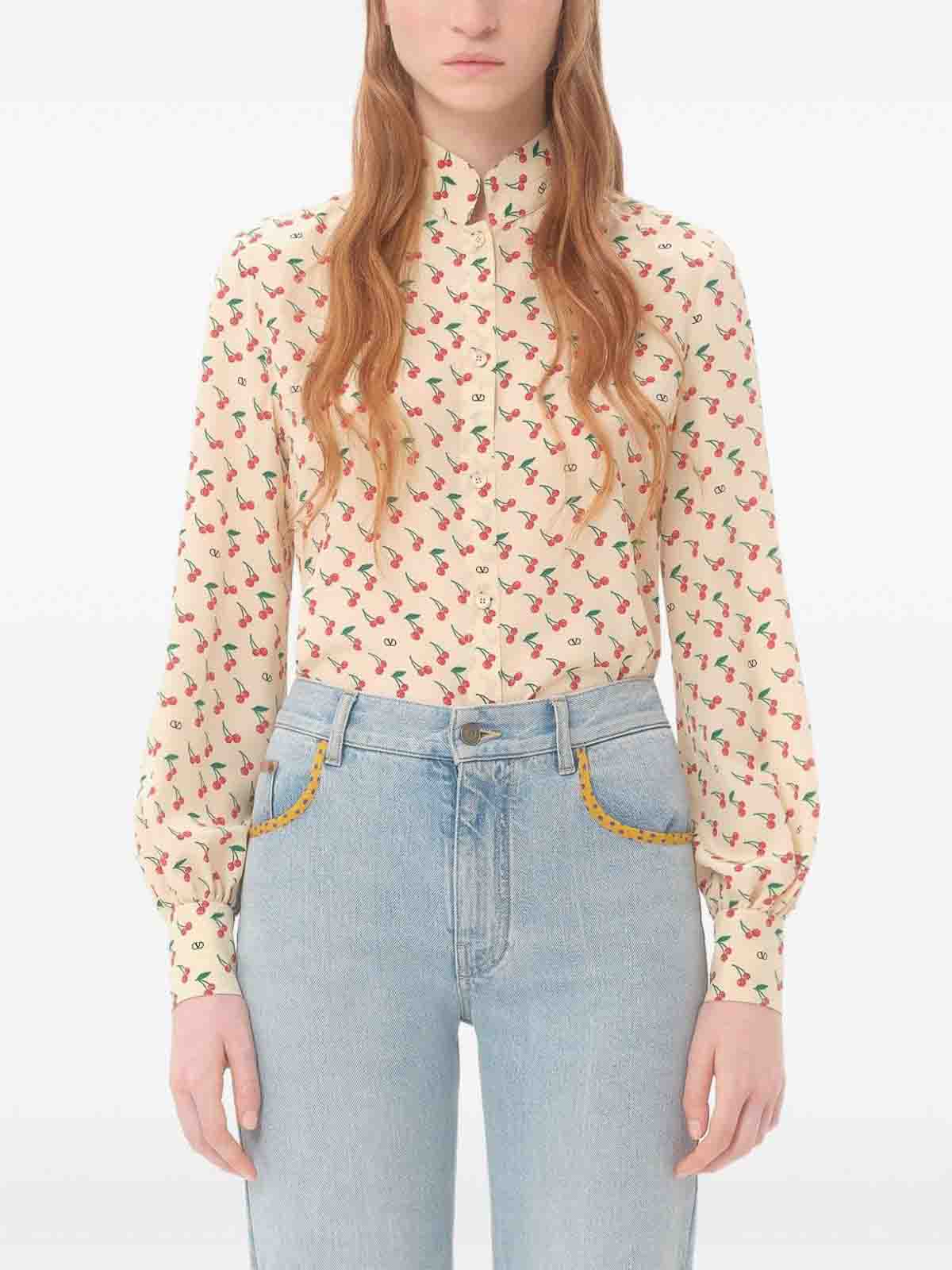 Valentino Garavani Cherryfic Shirt - Beige - Women