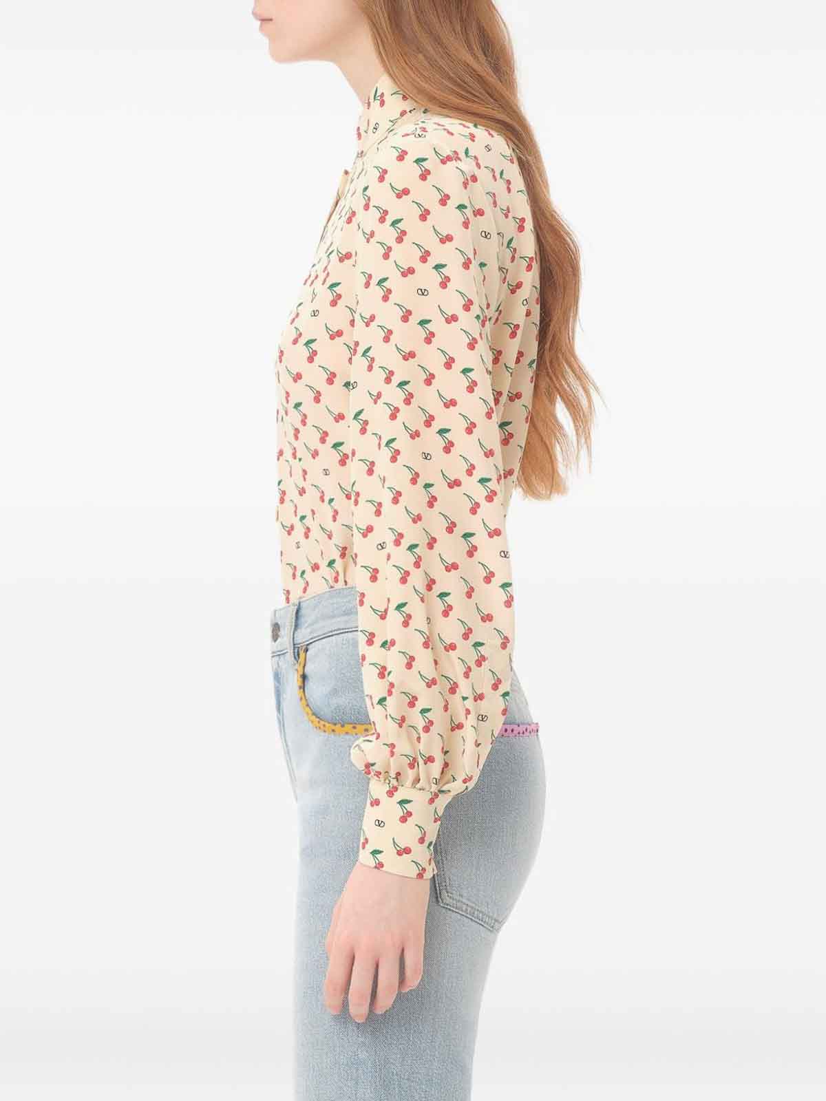 Valentino Garavani Cherryfic Shirt - Beige - Women