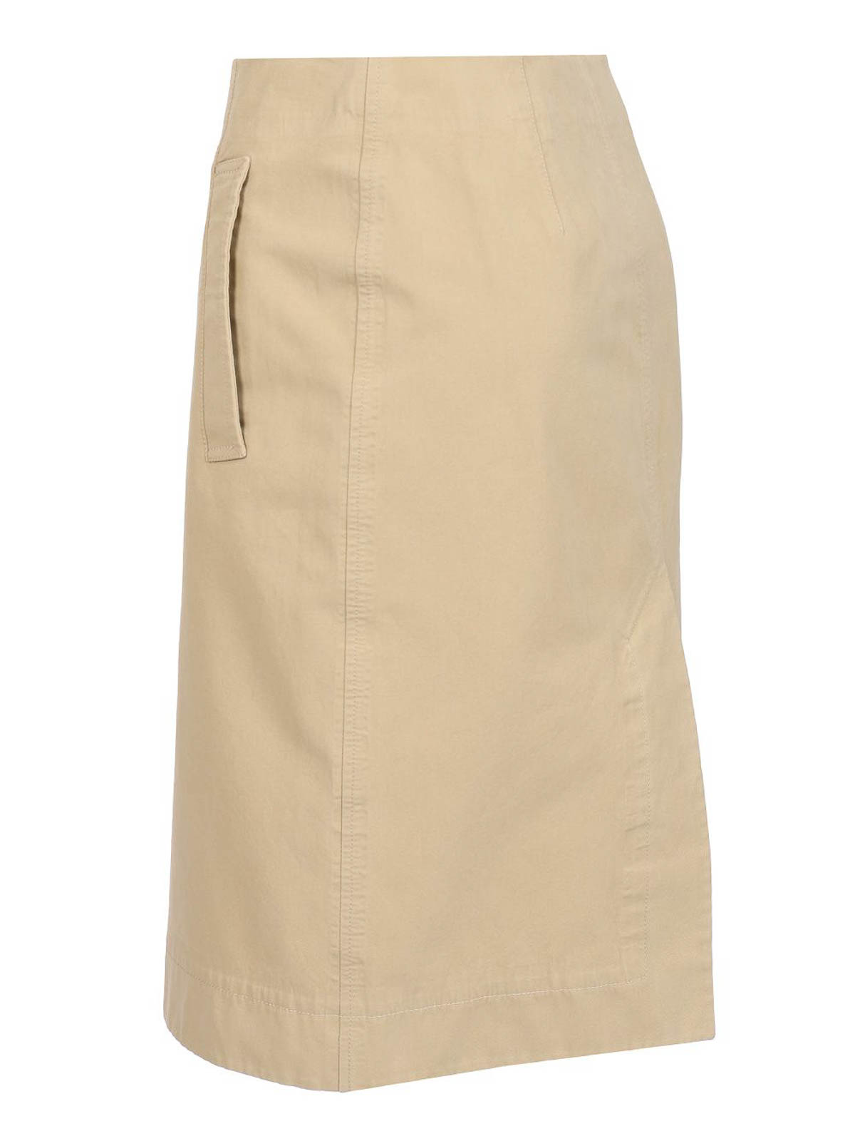スカート BURBERRY Women Mid Skirts 8102359163568 A1435 BEIGE Burberry Beige cotton skirt | TheDoubleF