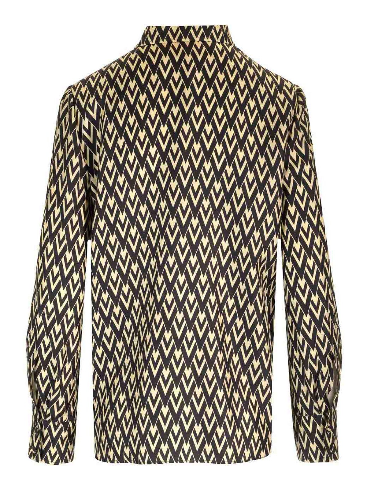 Valentino Toute La V Twill Shirt Shirts Multicolor