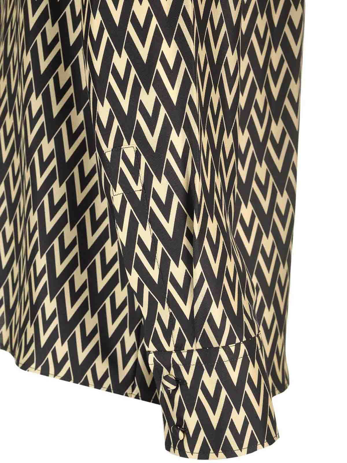 Valentino Toute La V Twill Shirt Shirts Multicolor