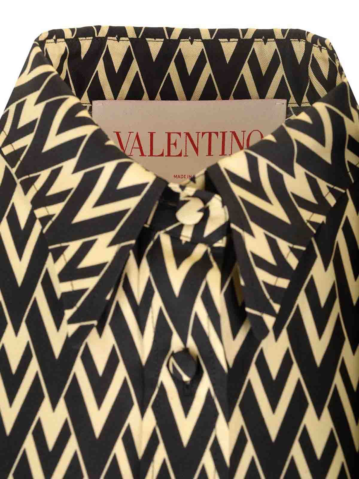 Valentino Toute La V Twill Shirt Shirts Multicolor