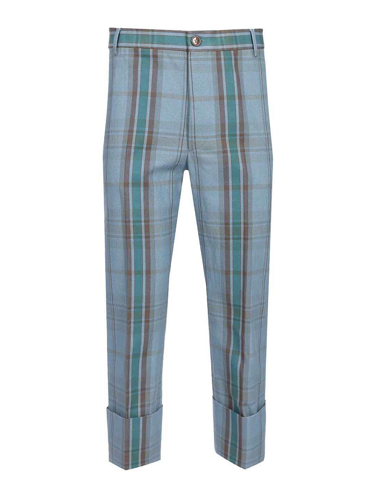 Vivienne Westwood Cropped George Trousers Light Blue In Multi