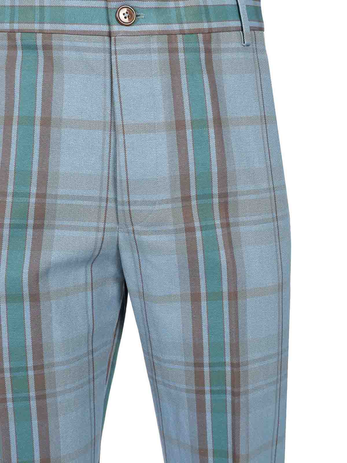 Vivienne Westwood Cropped George Trousers Light Blue In Multi