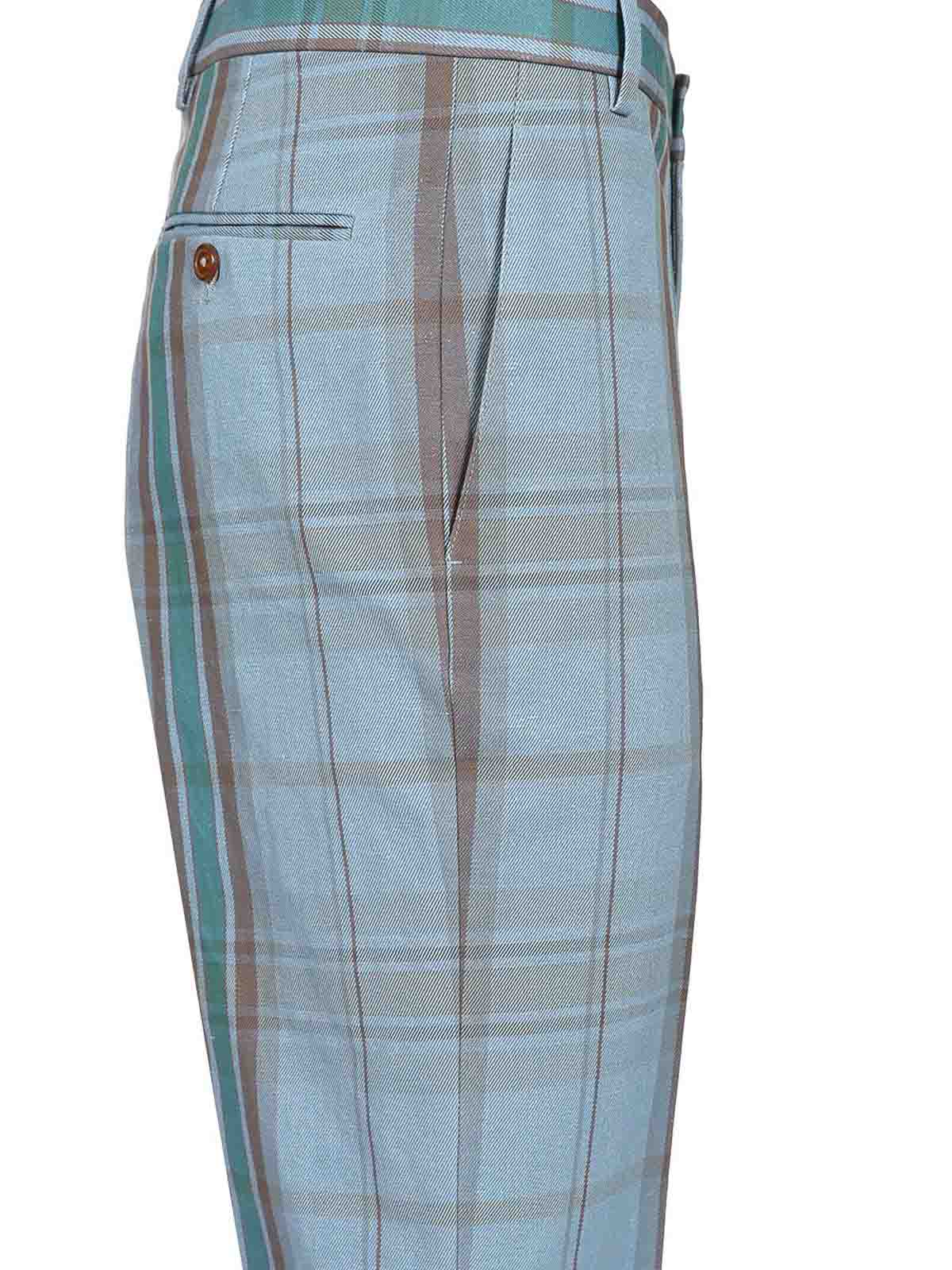 Vivienne Westwood Cropped George Trousers Light Blue In Multi