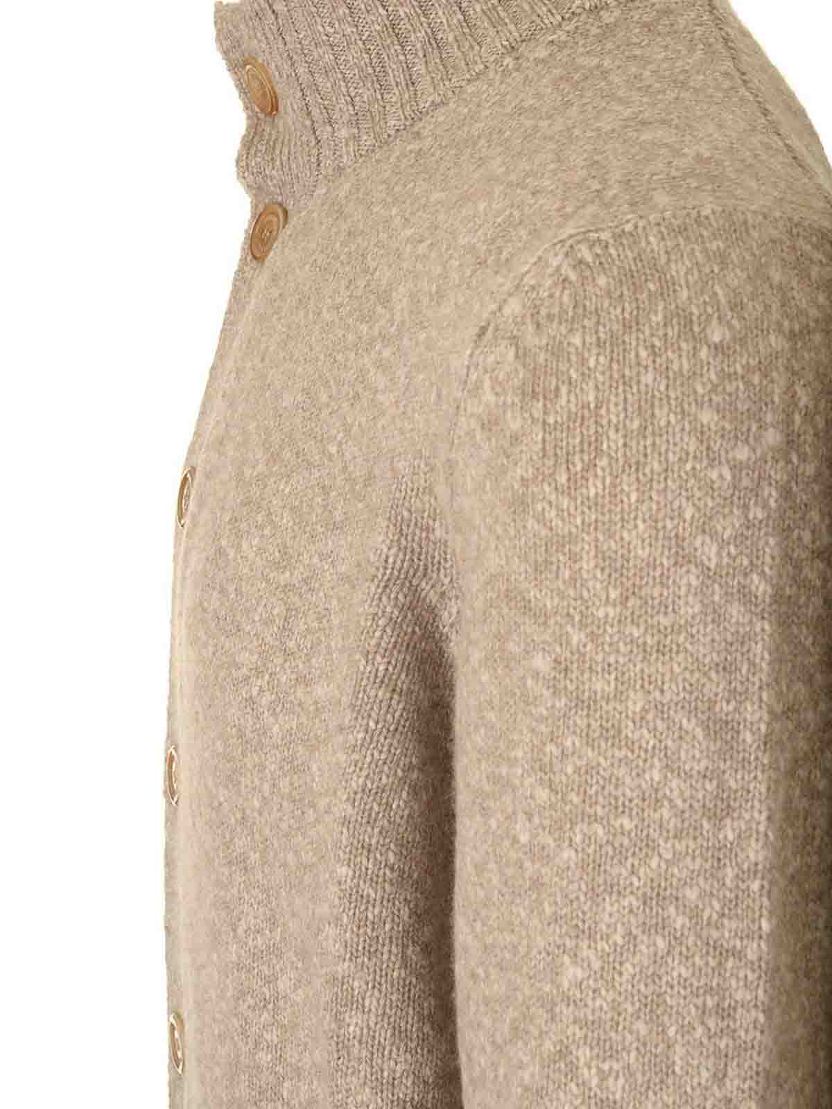 Brunello Cucinelli Wool Cardigan Jackets Beige In Neutral