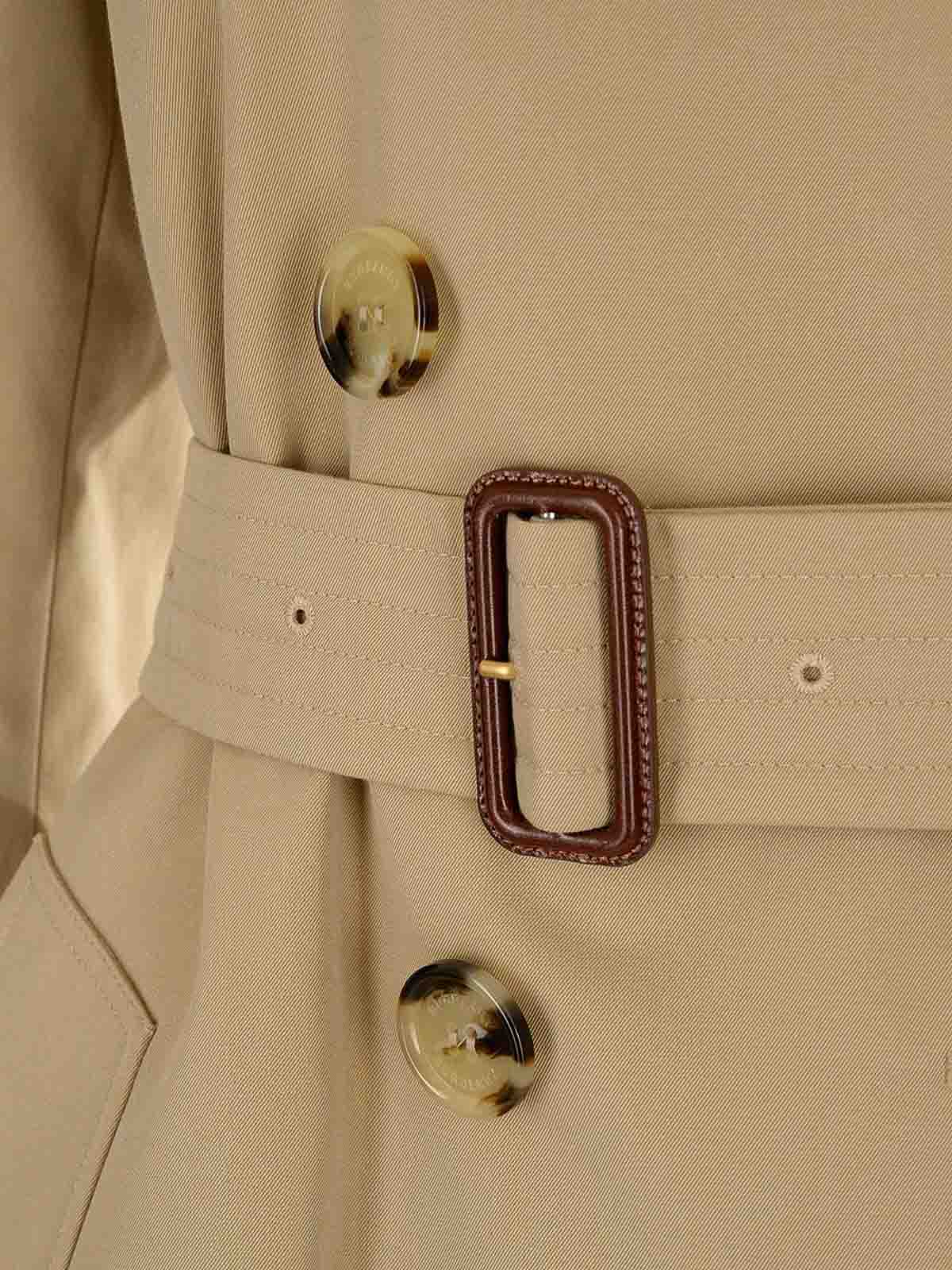 Burberry Beige Cotton Heritage Waterloo Trench Coat In Brown