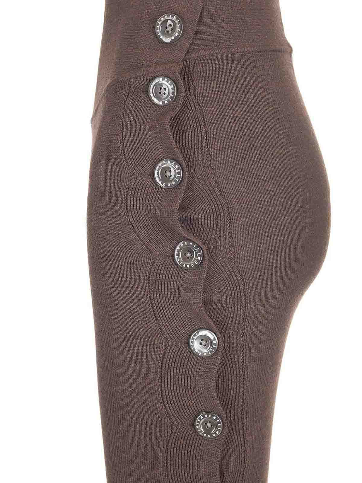 Vivienne Westwood Pamela Knitted Wool Midi Skirt In Burgundy