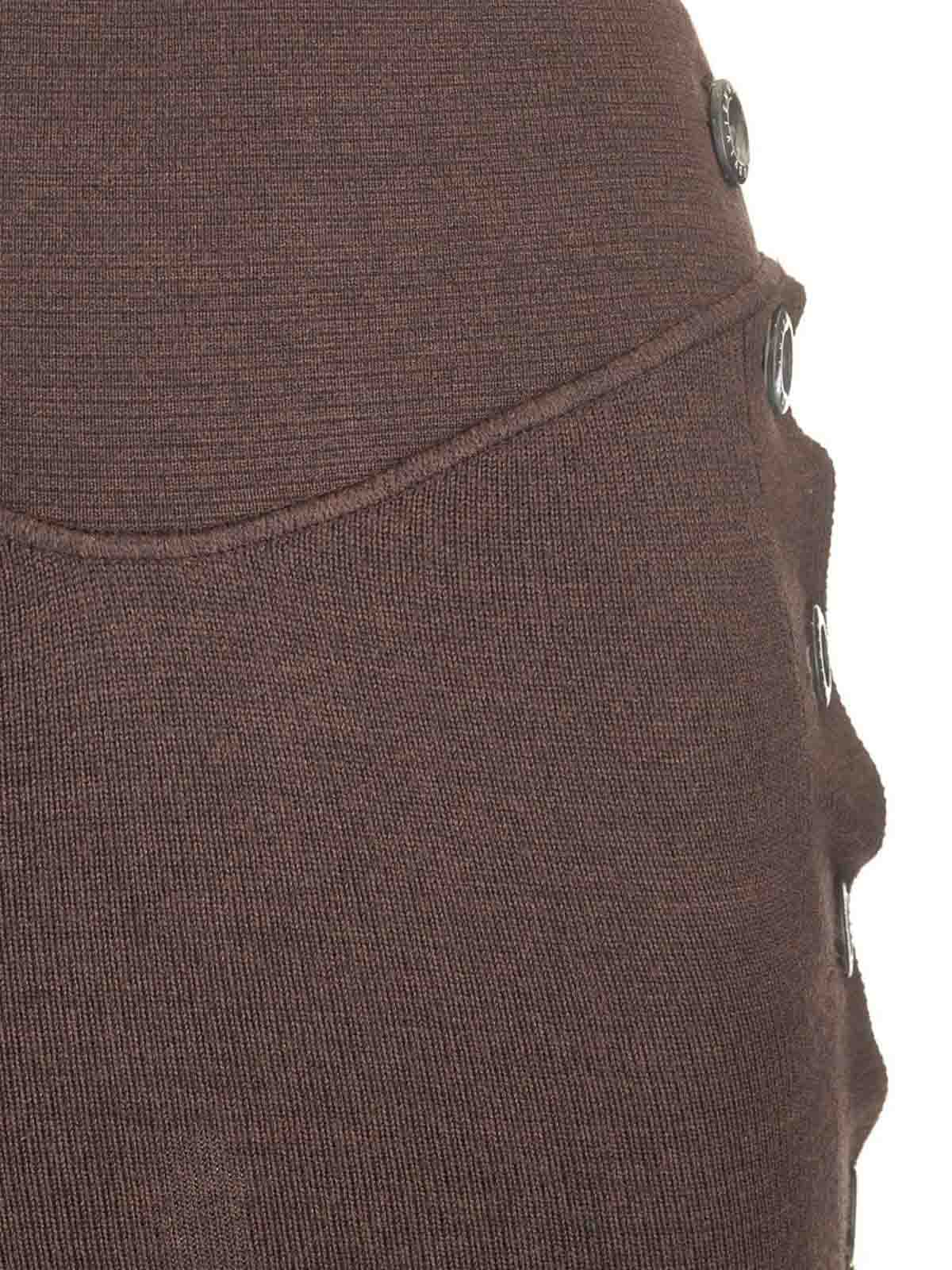 Vivienne Westwood Pamela Knitted Wool Midi Skirt In Burgundy