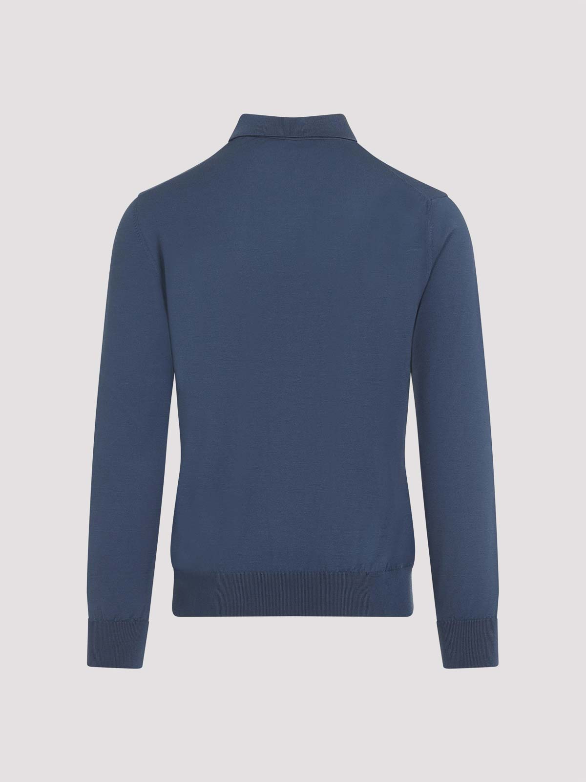 Brioni Long Sleeves Zip Polo In Blue