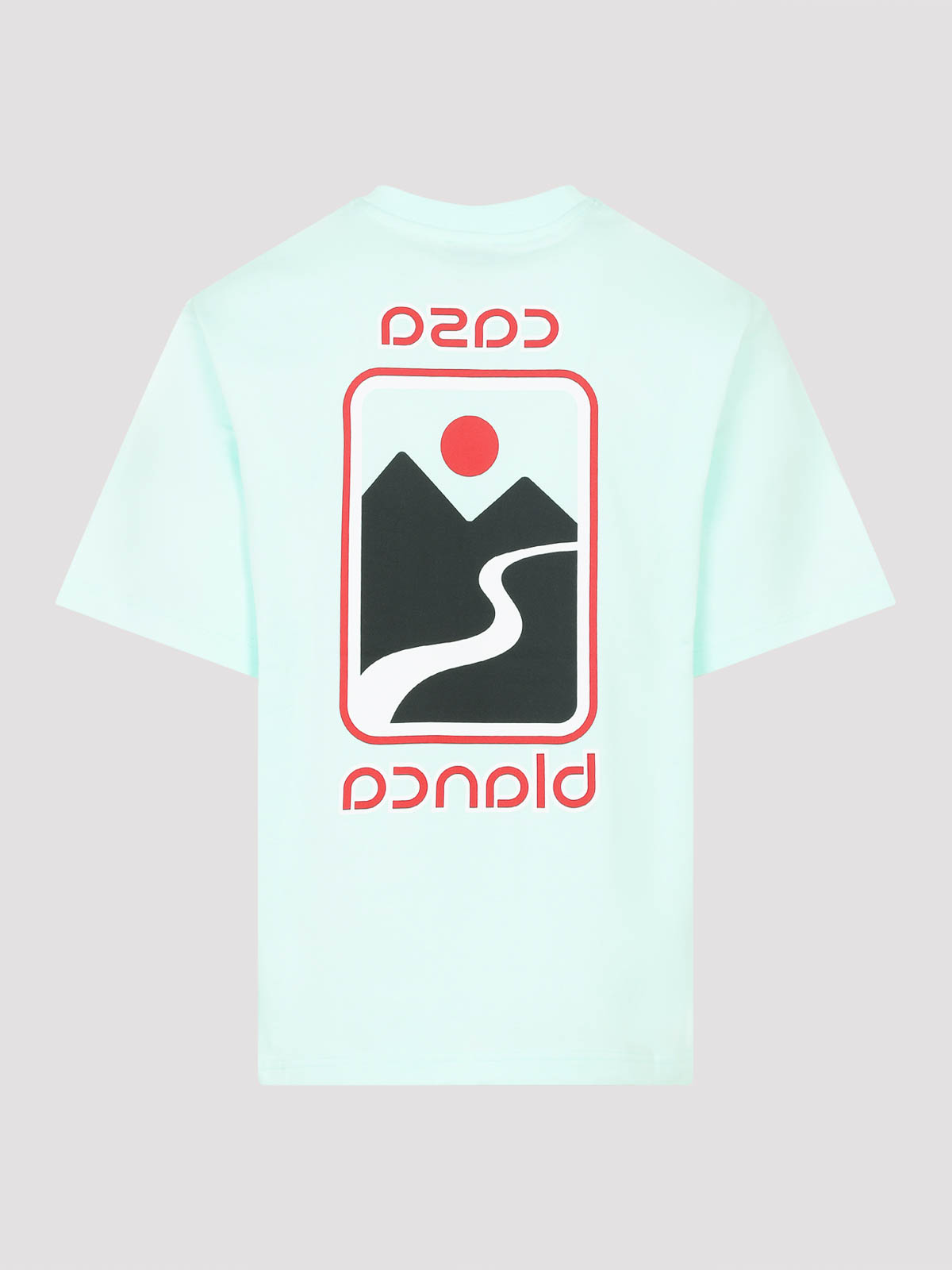 Casablanca Green T-shirt With Crewneck And Logo On The Front And Maxi Logo On The Back