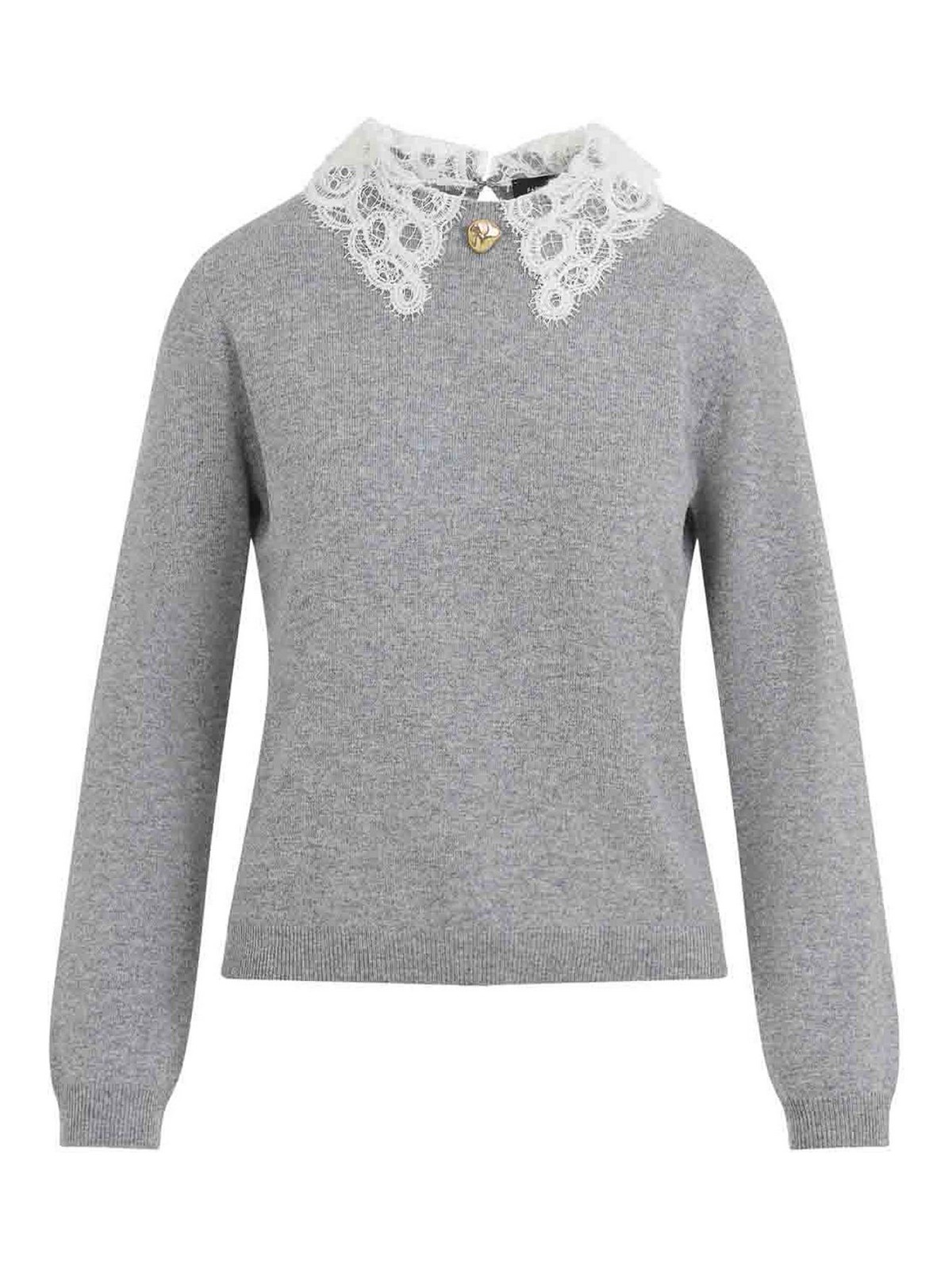 Fabiana Filippi Virgin Wool Pullover In Gray