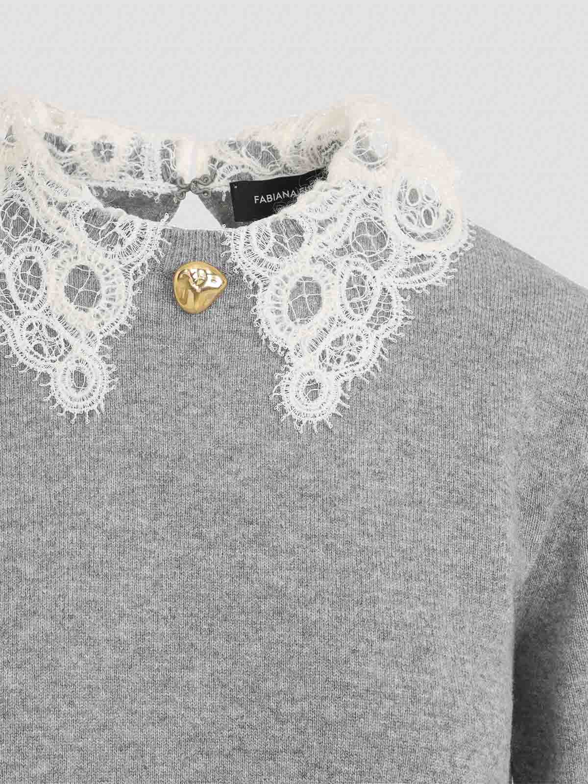 Fabiana Filippi Virgin Wool Pullover In Gray