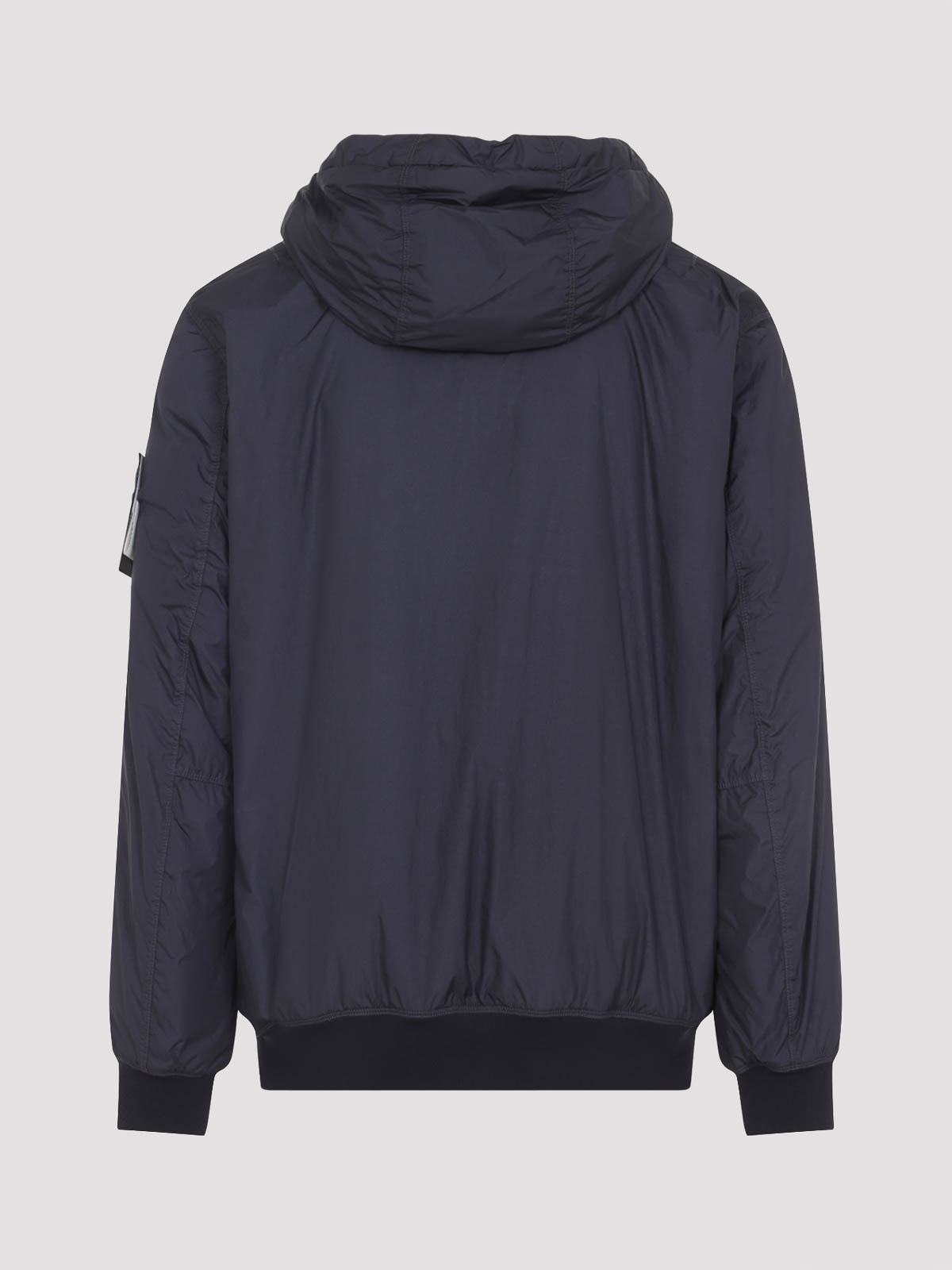 Stone Island Compass-patch Zip-up Jacket In Blue