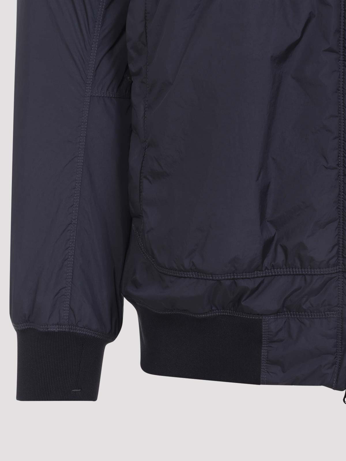Stone Island Compass-patch Zip-up Jacket In Blue