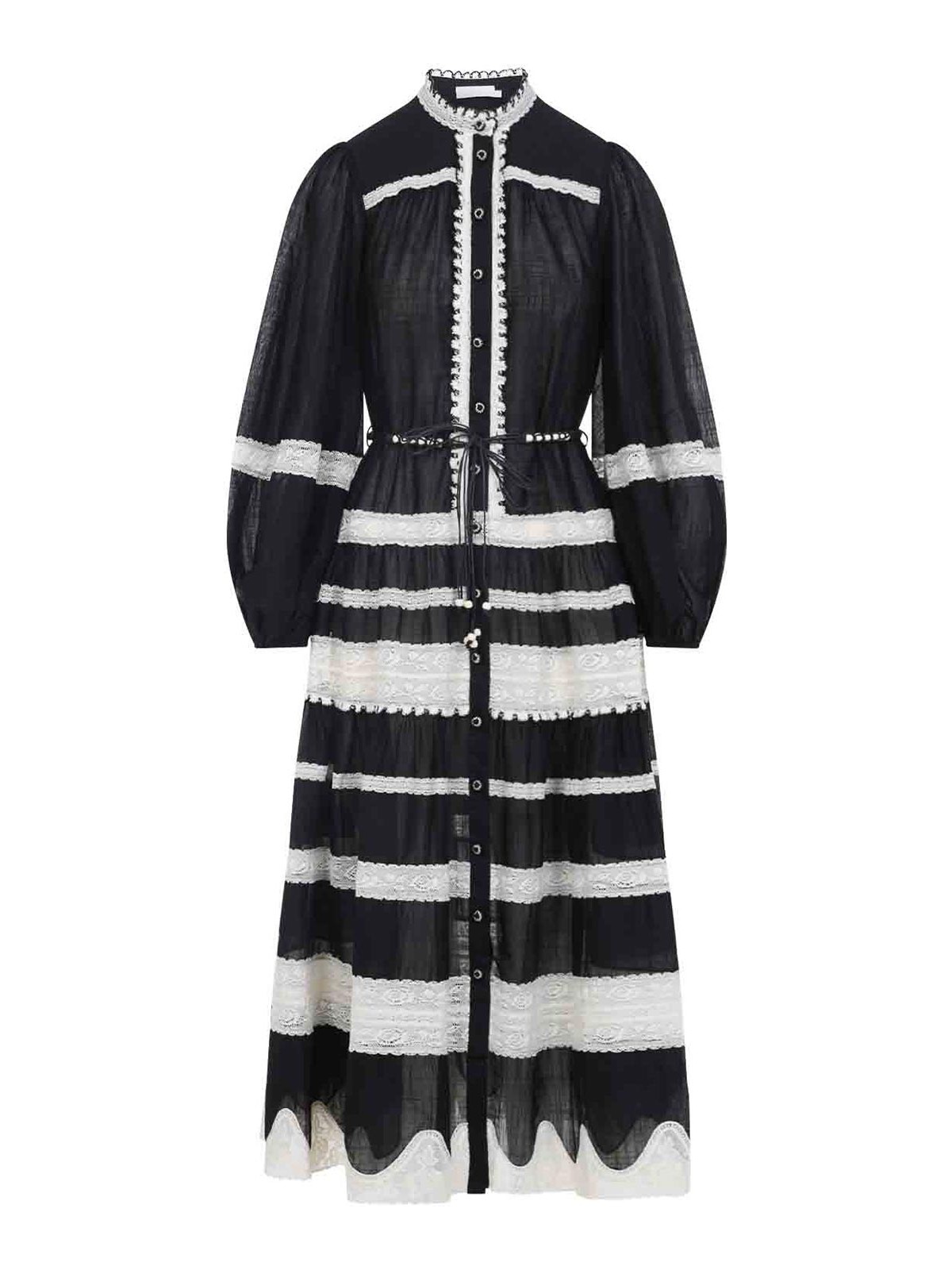 Zimmermann Vestido Midi - Crema