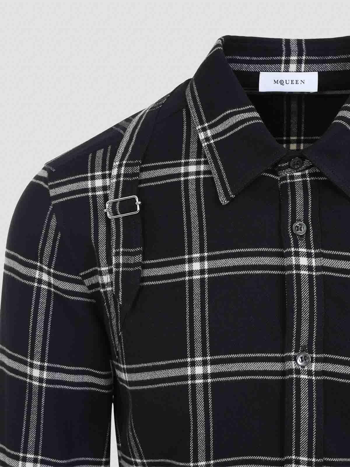 Alexander Mcqueen Twin Needle Harness Shirt Men In Multi