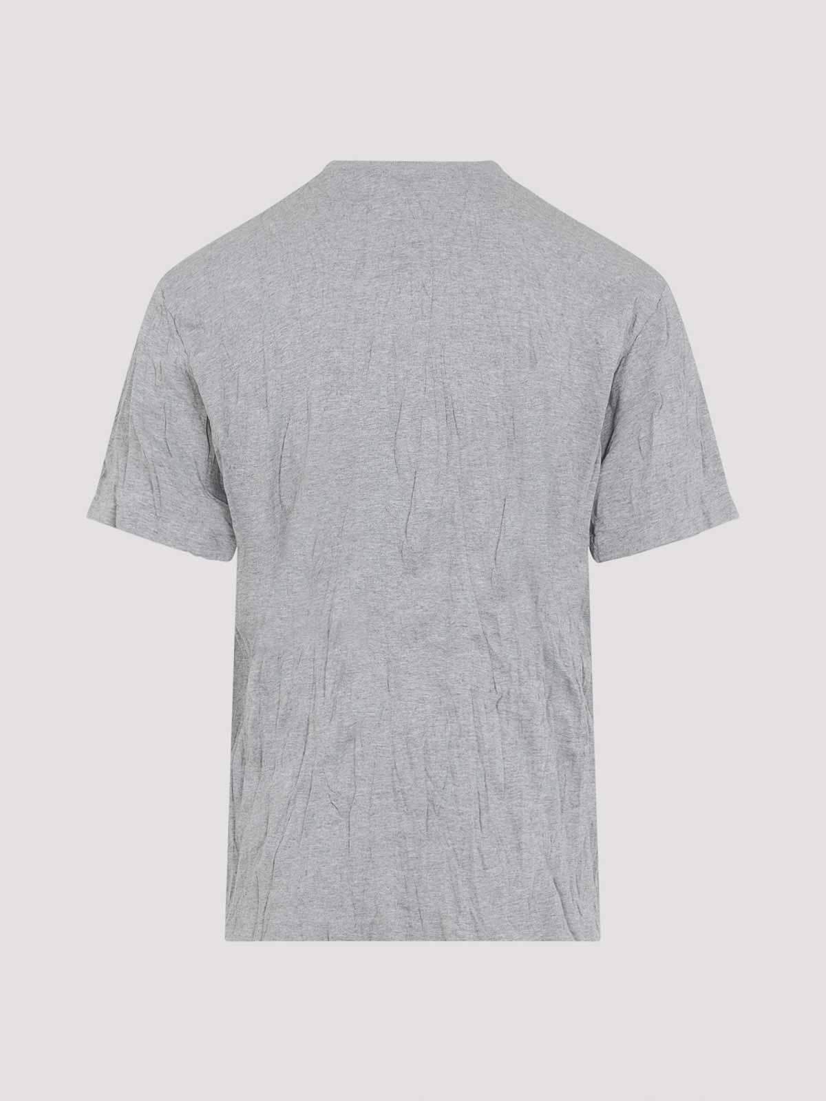 Bottega Veneta Graphic Rabbit-print Crushed Cotton Jersey T-shirt In Gray