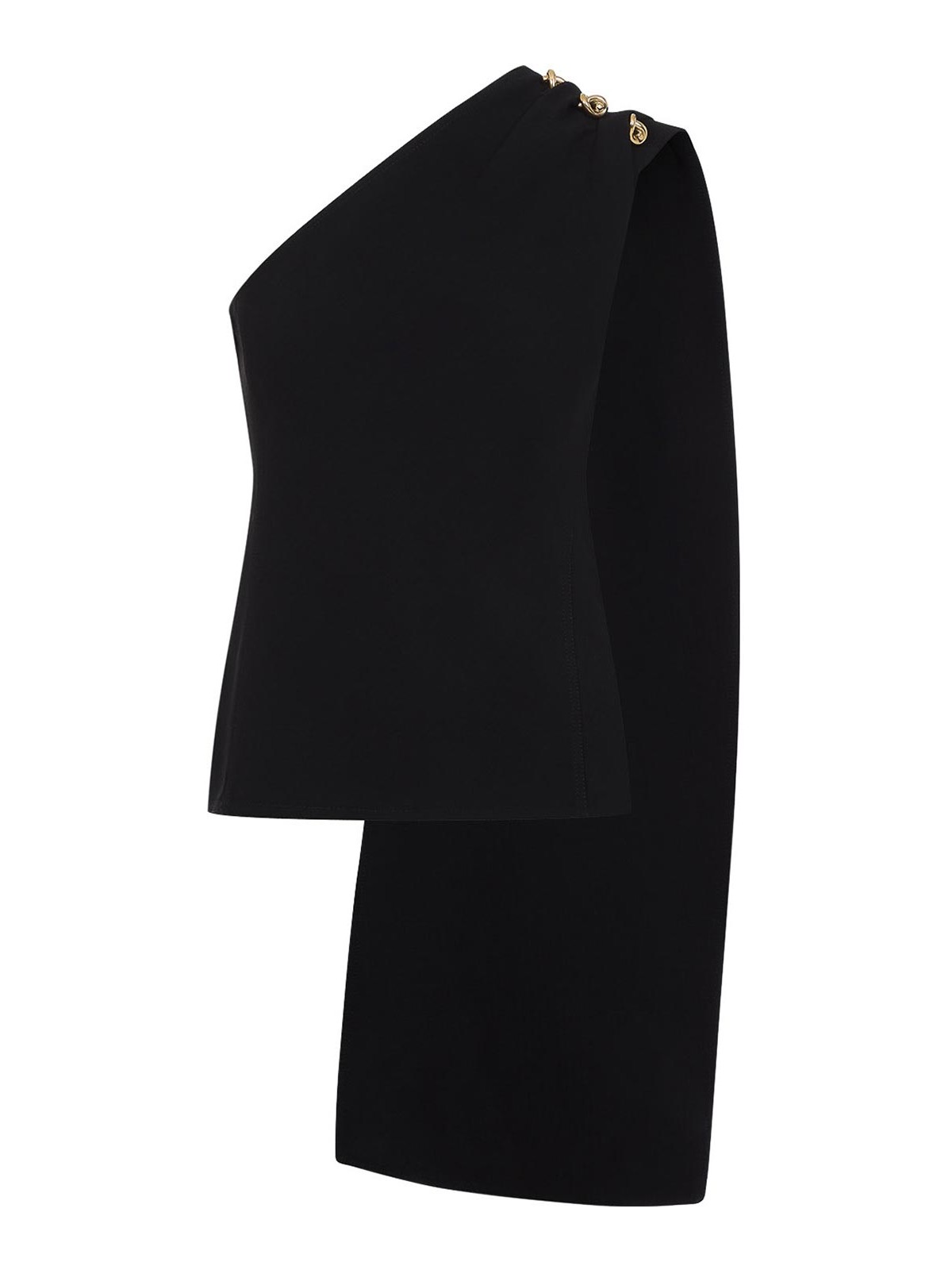 Bottega Veneta One-shoulder Drape Top In Black