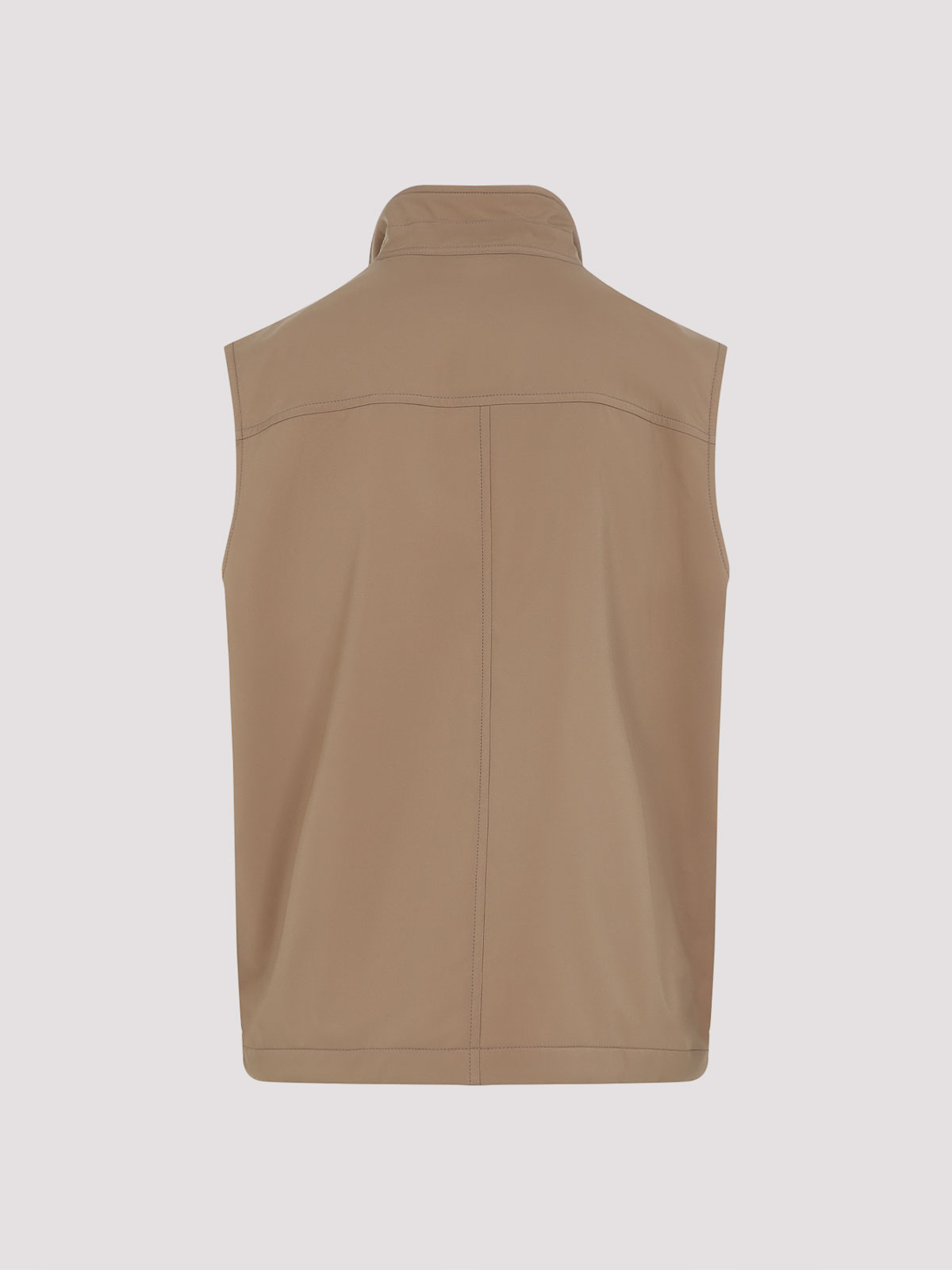 Brioni High-collar Waistcoat In Chic Nude Palette In Nude