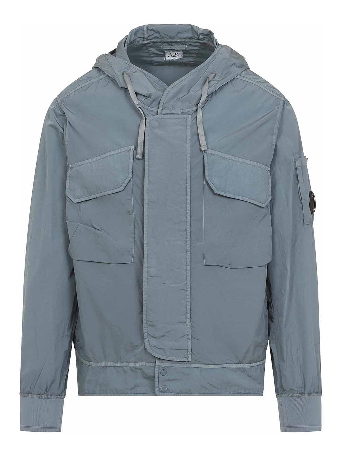 C.p. Company Chrome-r Lens Hooded Jacket In Blue