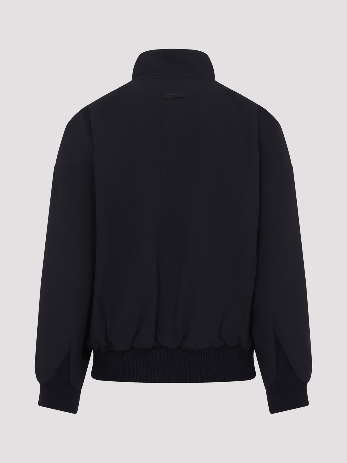 Fear Of God Black Nylon Bomber With High Collar In Black
