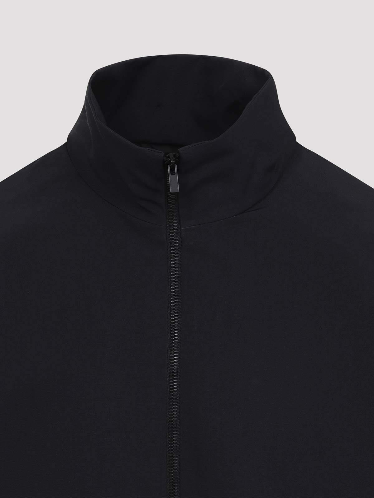 Fear Of God Black Nylon Bomber With High Collar In Black