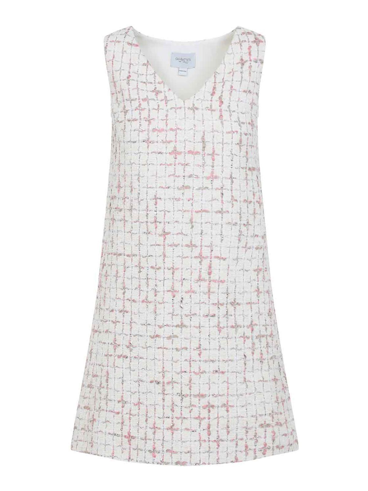 Giambattista Valli Grid-pattern Midi Dress In White
