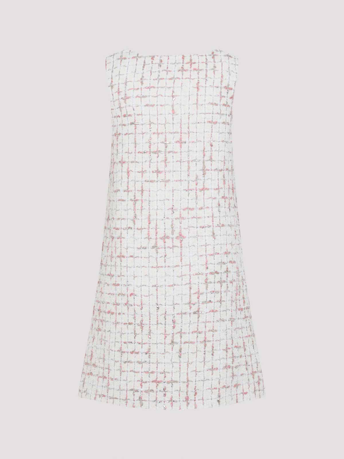 Giambattista Valli Grid-pattern Midi Dress In White