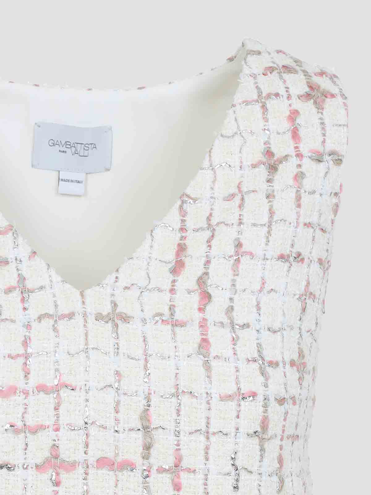 Giambattista Valli Grid-pattern Midi Dress In White