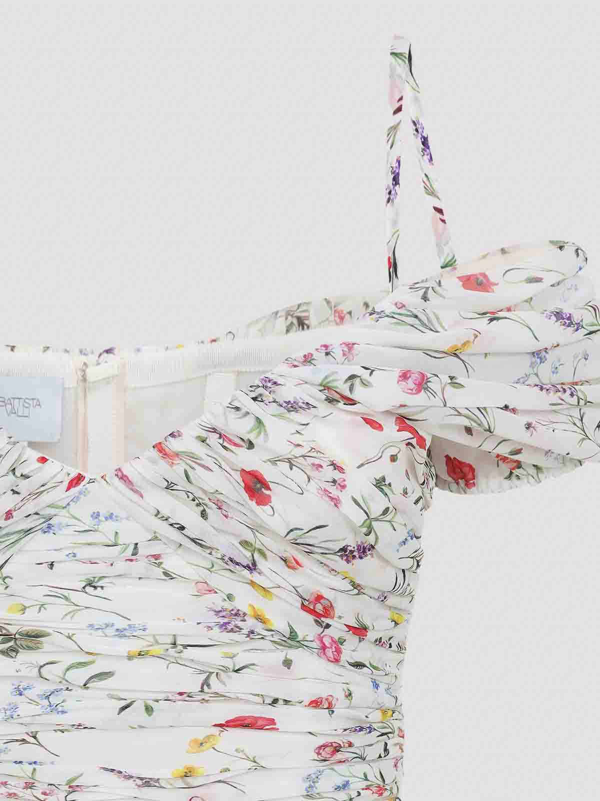 Giambattista Valli Off-shoulder Floral Silk Dress In Multi