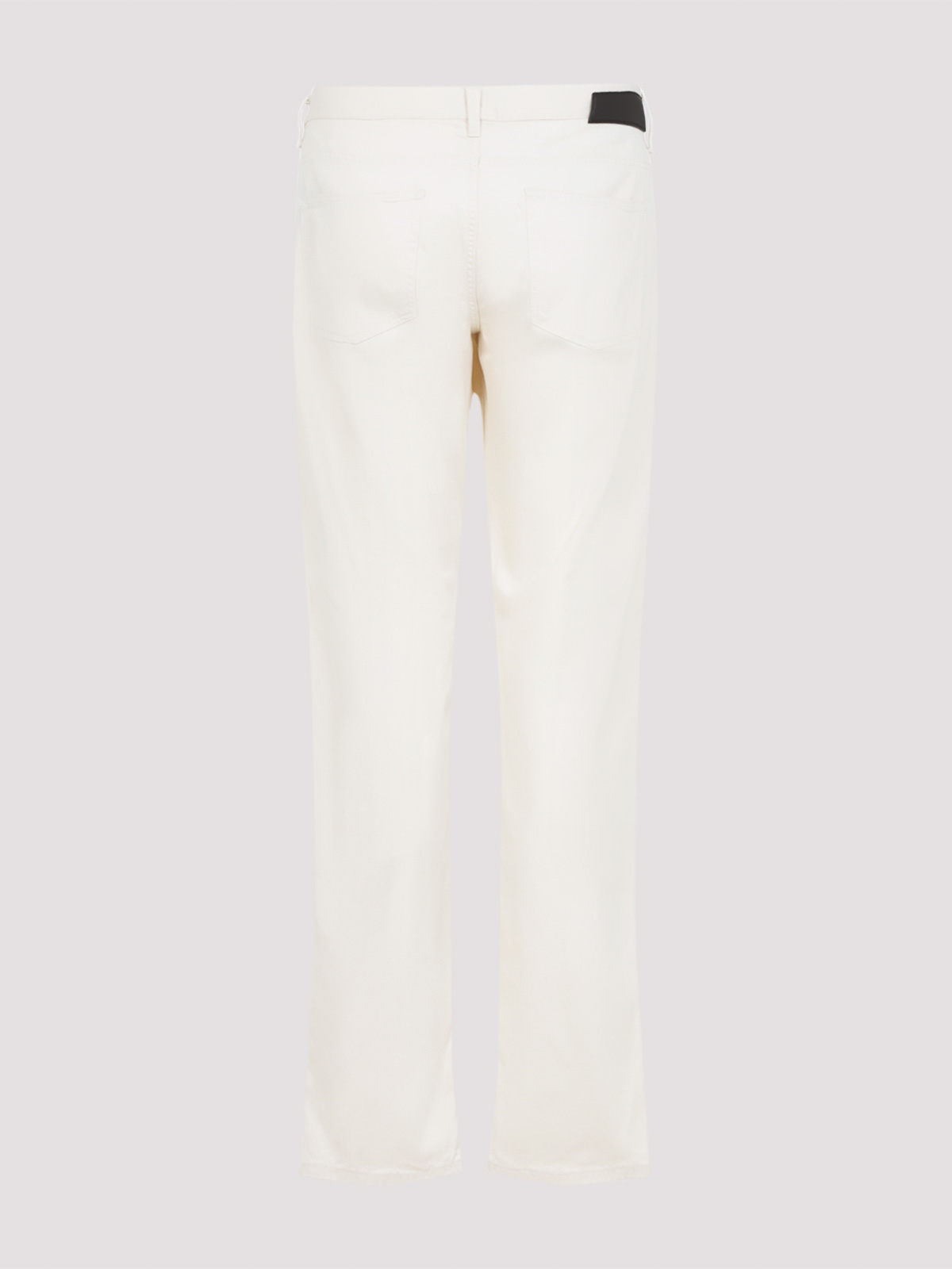 Giorgio Armani Straight-leg Trousers In Luxurious Cotton-silk Blend In Sand