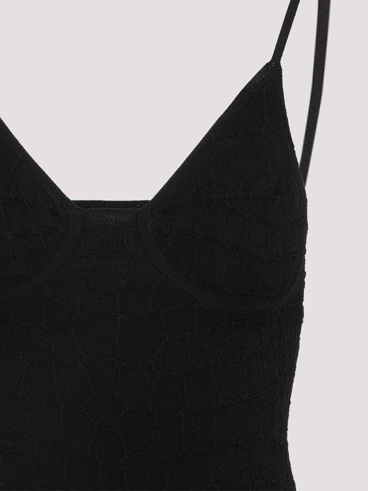 Jacquemus Womens Black The Scala Textured Sleeveless Knitted Mini Dress In Black
