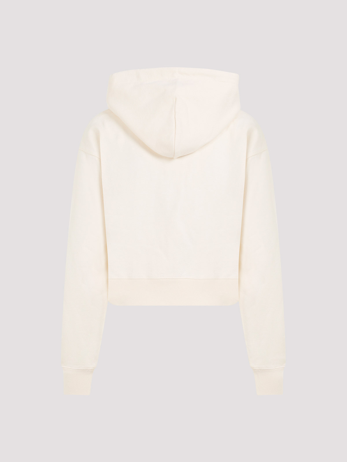 Jacquemus Cotton Hoodie With Drawstring Hood And Ribbed Details In Neutral