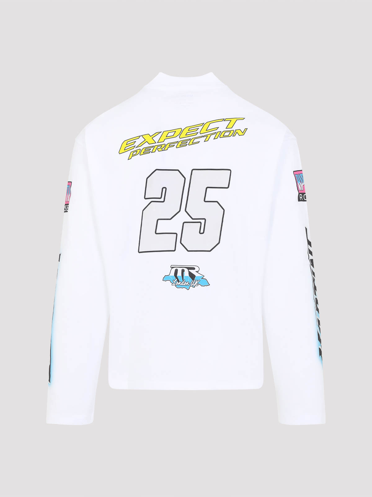 Martine Rose FUNNEL NECK T-SHIRT / WHT Tシャツ/カットソー(七分