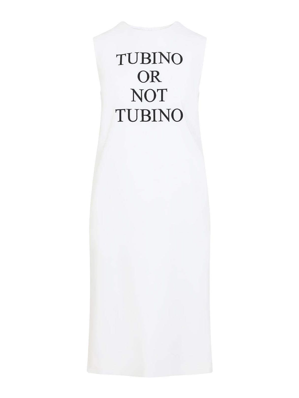 Moschino Graphic Print Midi Dress With Back Slit In White