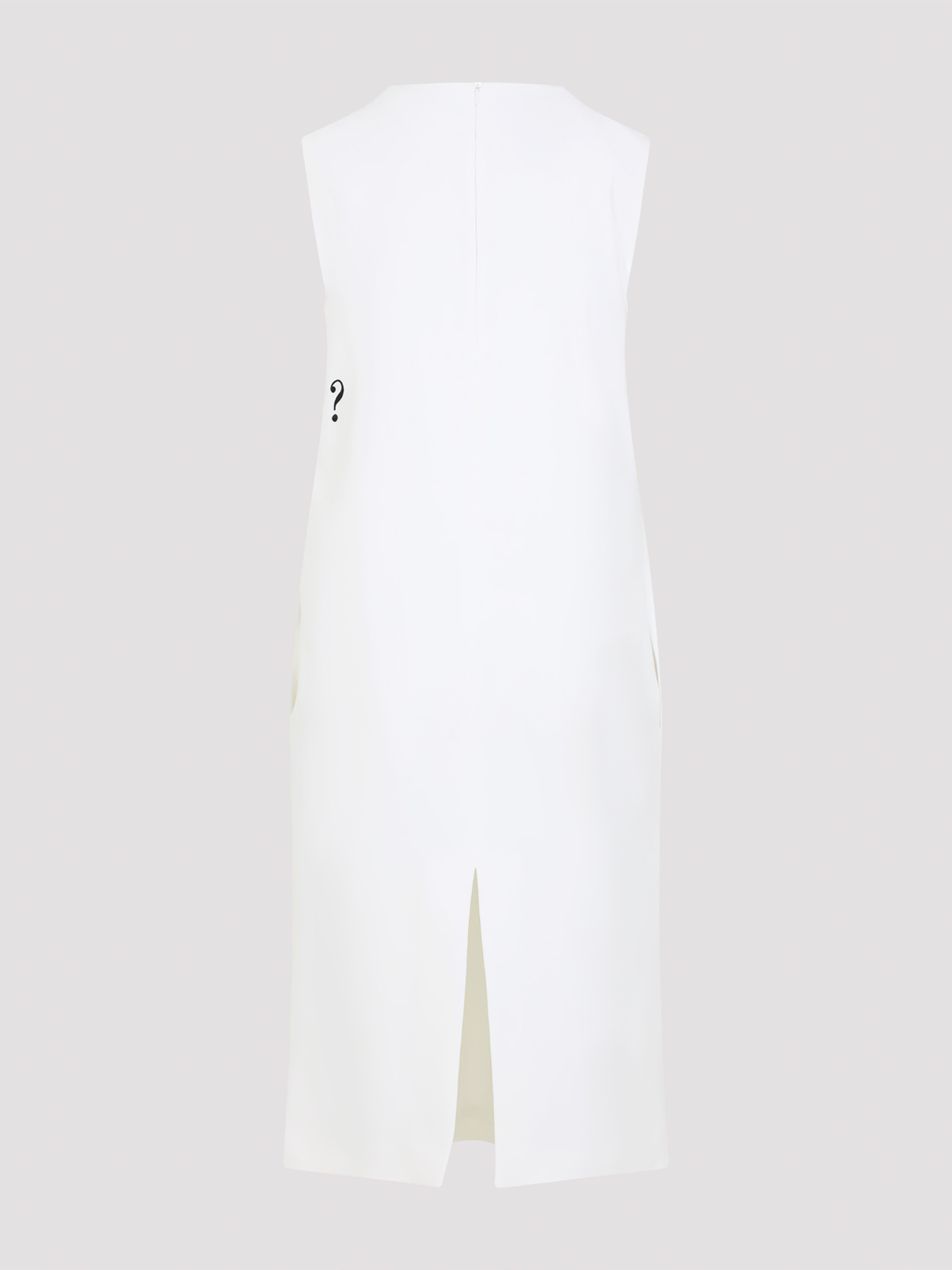 Moschino Graphic Print Midi Dress With Back Slit In White
