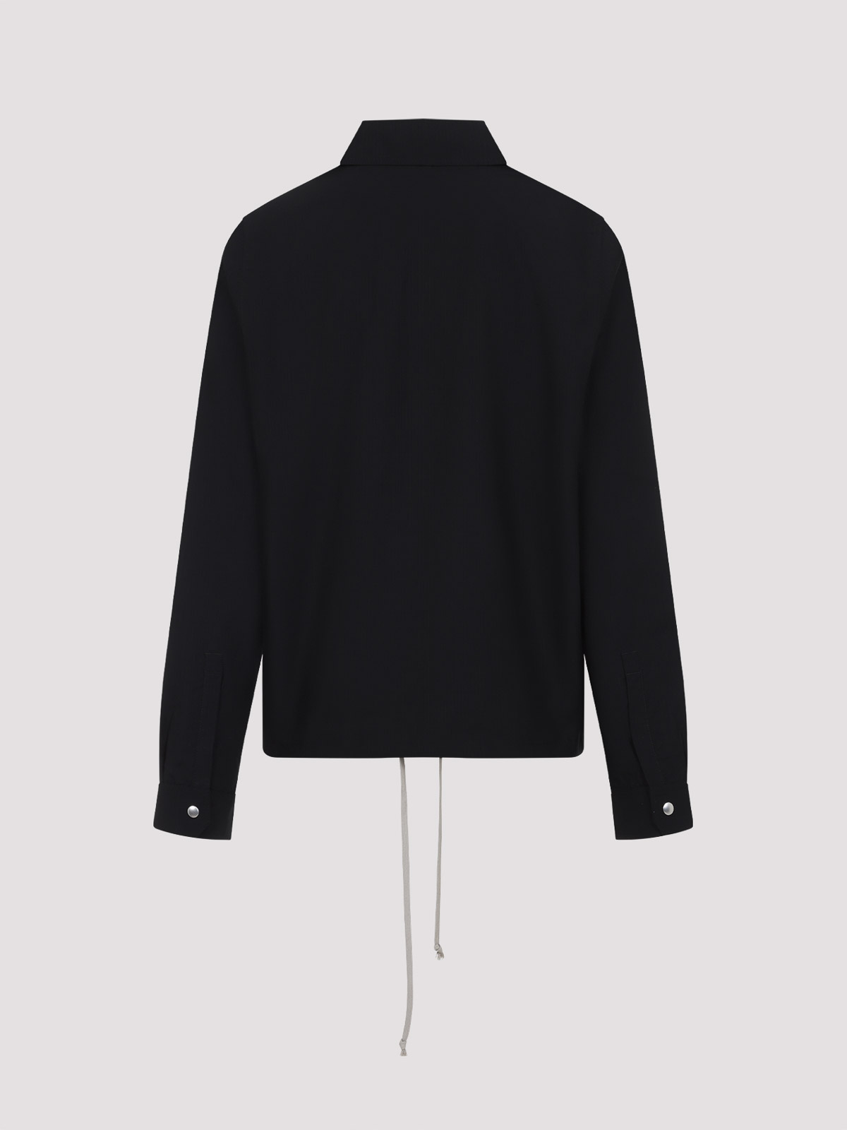 Rick Owens Black Snapfront Jacket In Black