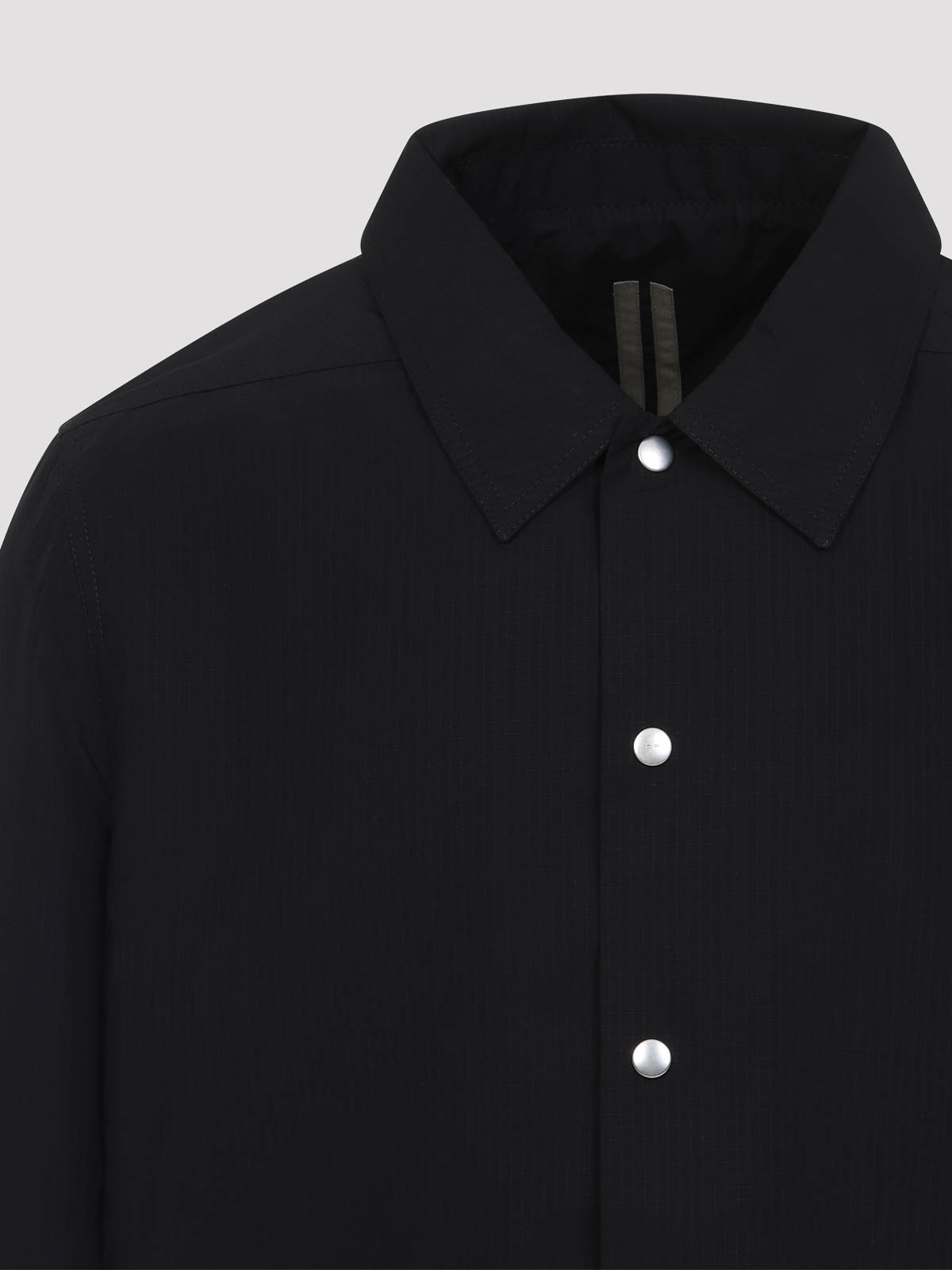 Rick Owens Black Snapfront Jacket In Black